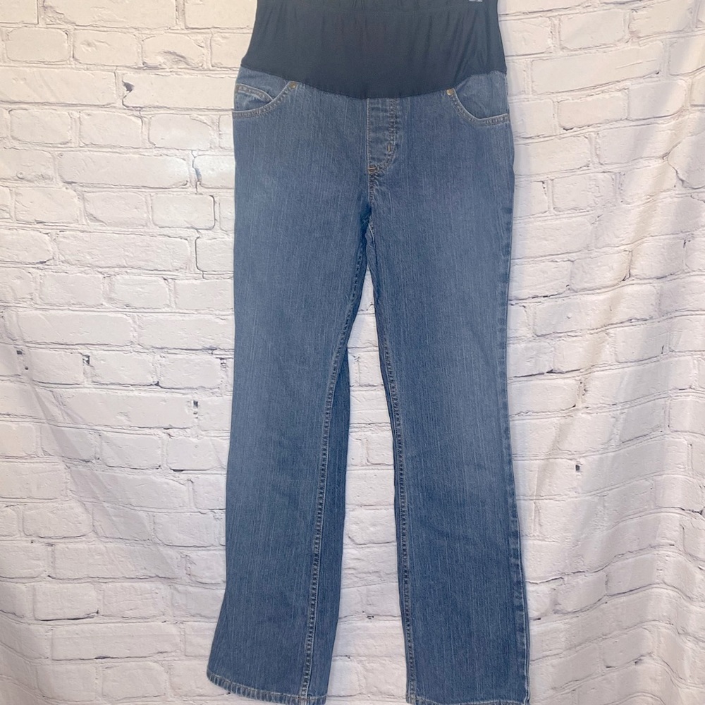 Liz Lange Maternity Straight Leg Blue Jeans Size 4